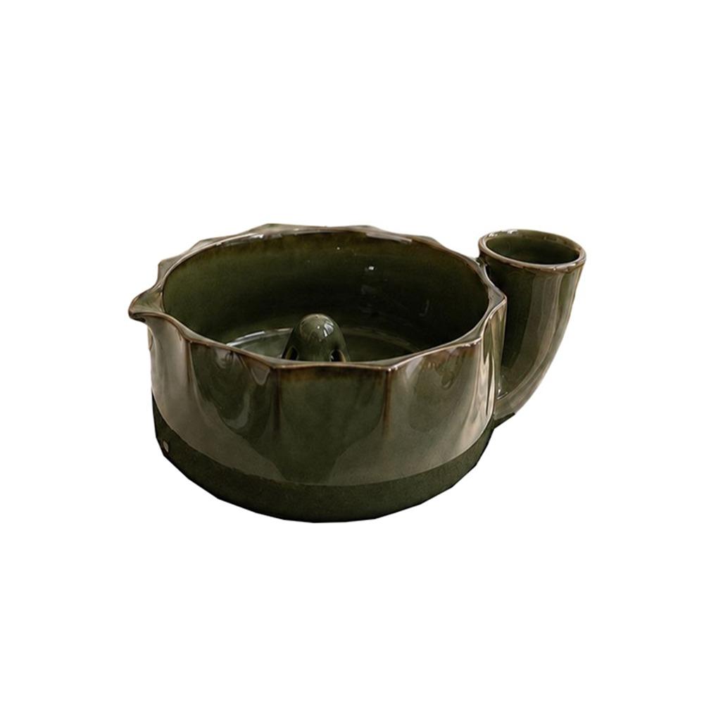 Side Pouring Spout Ceramic Berry Washing Bowl Self-Rotating Fruit Washer Home Cooks