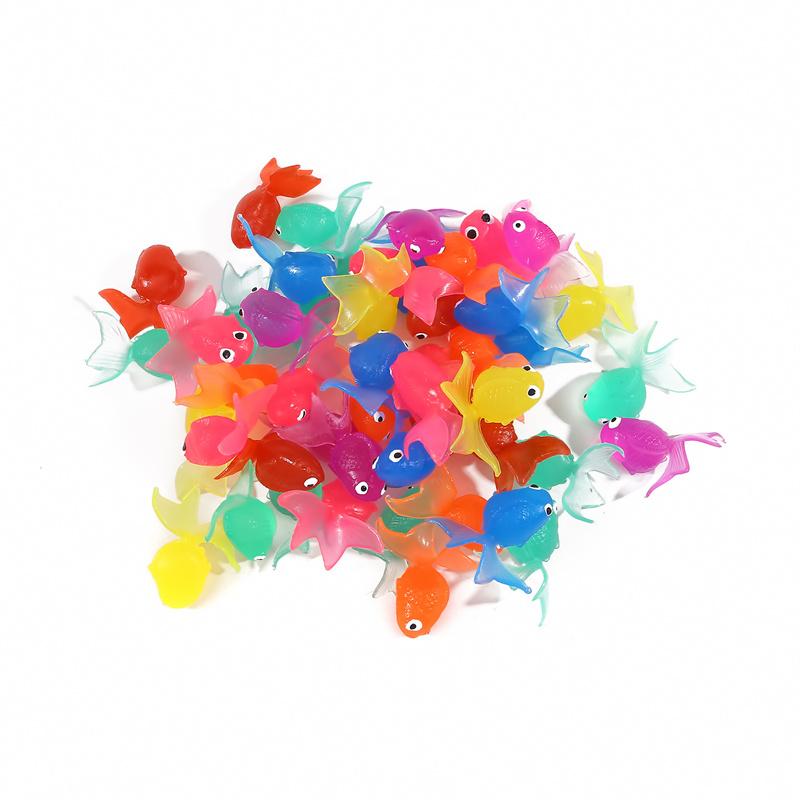 Colorful Simulation Goldfish Model Soft Rubber Gold Fish Small Goldfish Kids Toy Plastic Goldfish Gift Toys For Kids