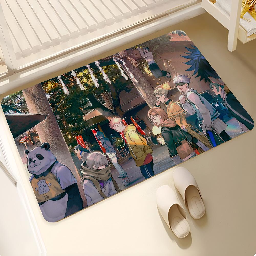 Tappetino da Pavimento Anime Jujutsu Kaisen Tappetino da Pavimento Stile INS Morbido Tappetino da Pavimento per Camera da Letto Tappetino per Lavanderia di Casa Tappeti Domestici Antiscivolo