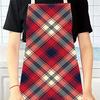 1pc, Red Plaid Tartan Pattern Apron Linen Unisex Kitchen Cooking Apron For Men Women Scottish Checkered Design BBQ Grill Gift