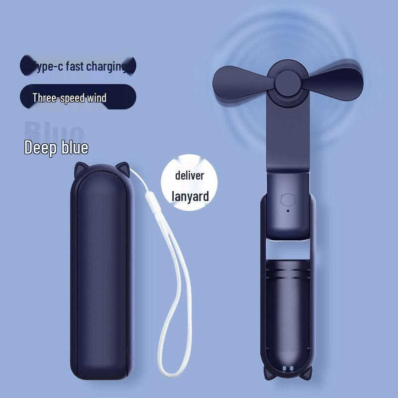 Portable Two-in-One Mini Fan & Power Bank with Long Battery Life for Outdoor Use