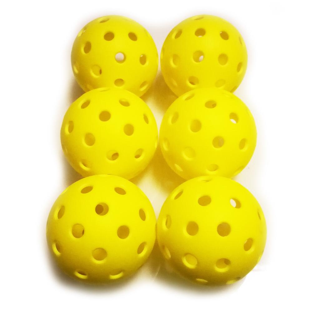 12pcs Pack Indoor Pickleball Balls 26 Holes Training Pickleball Accessories 74mm Standard Home Pickle Ball Balls