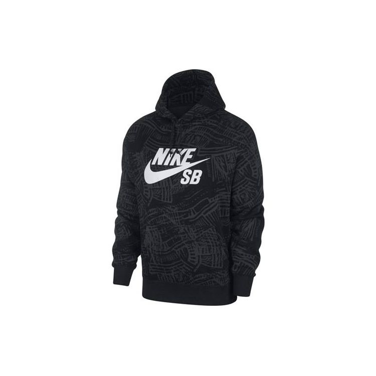Nike Men s SB Skateboarding Brushed Pullover Hoodie Black CK5125-010 XL