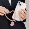 Anti Losing Mobile Phone Case Bracelet Bracelet Key Chain Phone Case Patch Love Heart Pendant