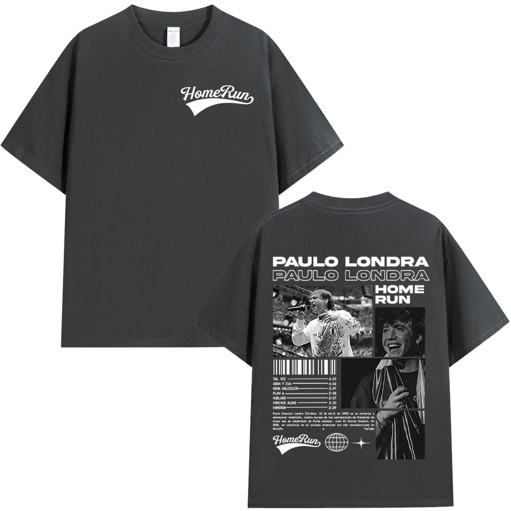 Rapper Paulo Londra Homerun Tshirts Unisexs Women Clothing Fashion Hip Hop Oversized T Shirts Casual Cotton Short Sleeve Tshirt