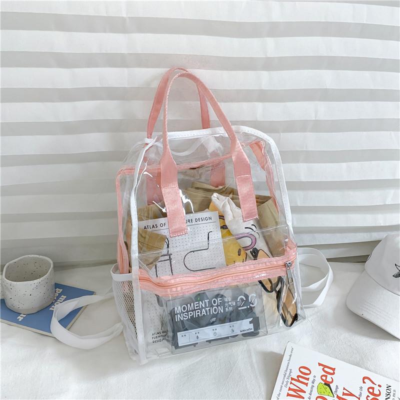 PVC transparent backpack PVC backpack PVC schoolbag Summer waterproof PVC beach bag