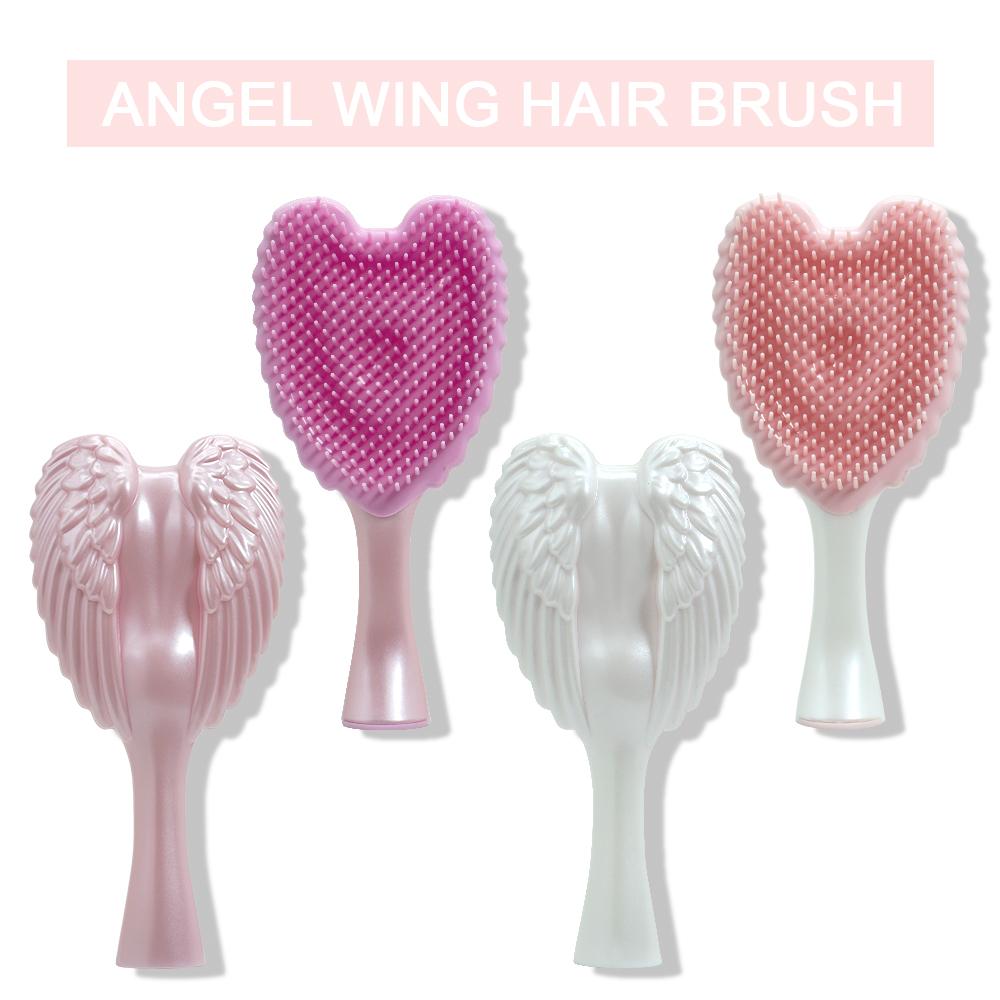 Mini Angel Detangling Hair Brush Silicone Shampoo Brush Head Scalp Massage Combs For Valentine's Day Anniversary Gifts For Woman