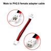5Pcs Ph2.0 Male/Female To Mx2.54Mm Lithium Battery Conversion Cable 24Awg Length 5Cm Silicone Wire