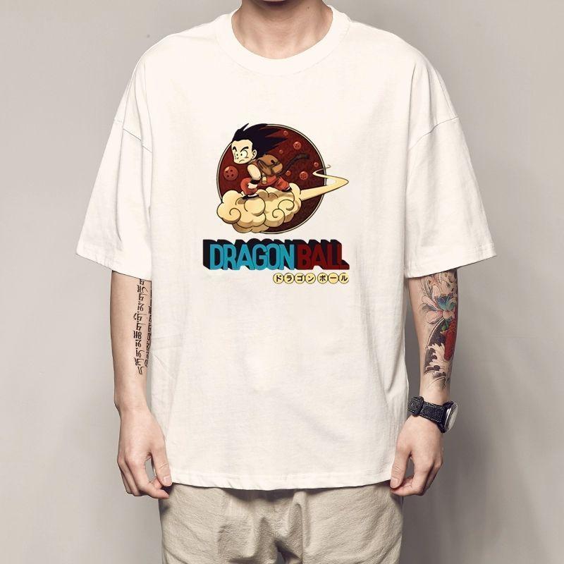 Last Language  Dragon Ball Little Wukong T-shirt Trunks Short-sleeved Dragon Ball Garin Fairy Peach White Clothes