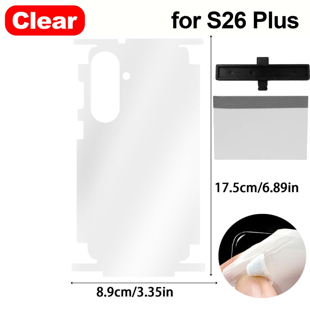 Full Coverage Back Screen Protectors Hydrogel Film with Side Frame Stickers for Samsung Galaxy S26 Plus Ultra S26+ S26U