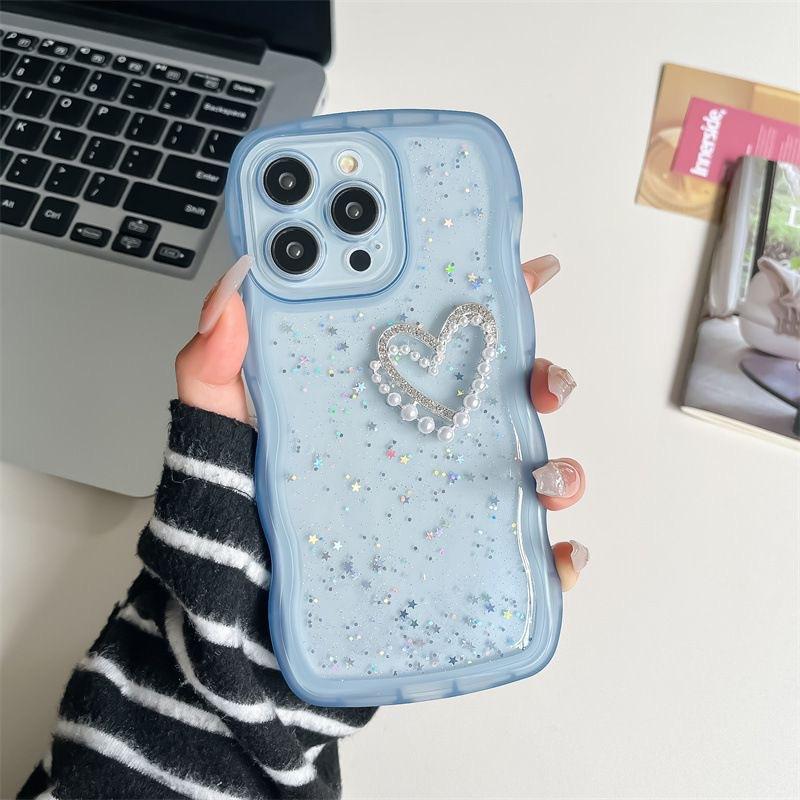 Epoxy mobile phone case 16E Apple 16PROMAX, 15 glitter 14 transparent 13mini simple 6/12 applicable