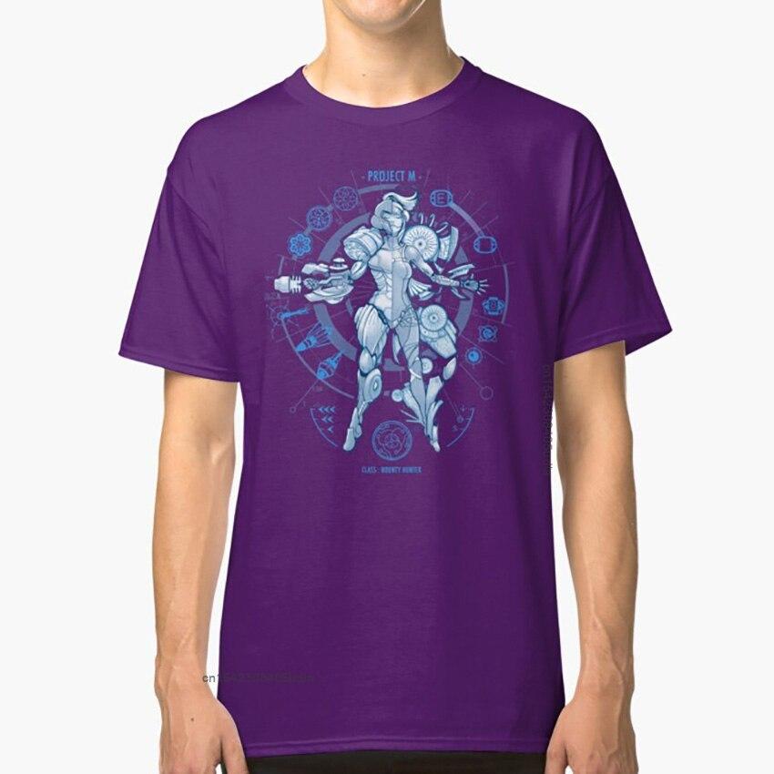 Project Print Edition T Shirt for Men Gaming Samus Aran Geekchic Geek Nerd Retro Harajuku Streetwear