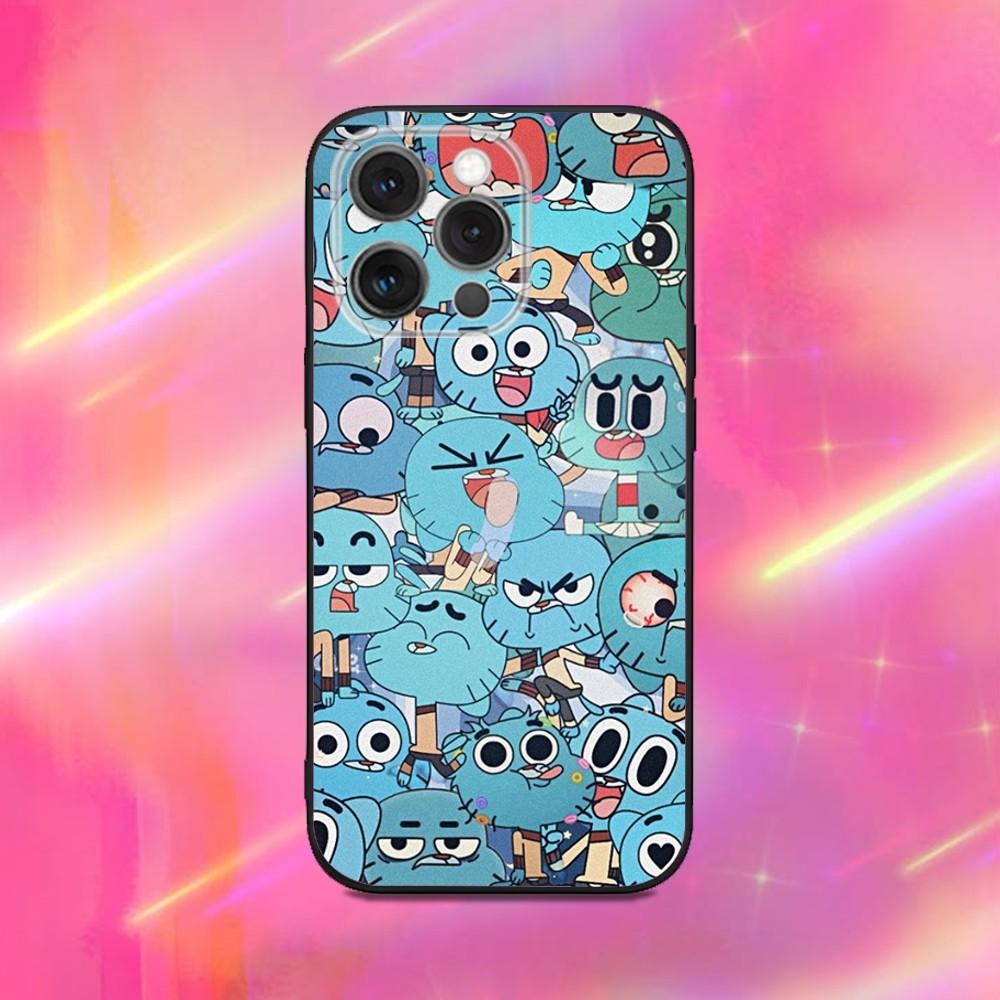 A-Erstaunliche Welt von G-Gumball Handyhülle Für iPhone 16,15,14,13,12,11,Pro,Max,Plus,X,XS,XR,SE,8,7,Mini,Weiche Silikon Schwarze Hülle