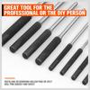 Craft 9pcs/Set Round Head Heavy Duty Multi Size Punch Locator Pin Punch Roll Pins Punch Gouge Tools