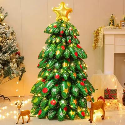Inflatable Christmas Tree 51 Inch Self-Standing Christmas Tree Foil Balloons for Xmas Party