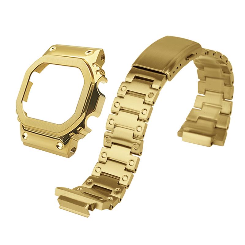 Stainless Steel Replacement Case & Band for Casio G-Shock DW-5600/GW-M5610 Men's Watch