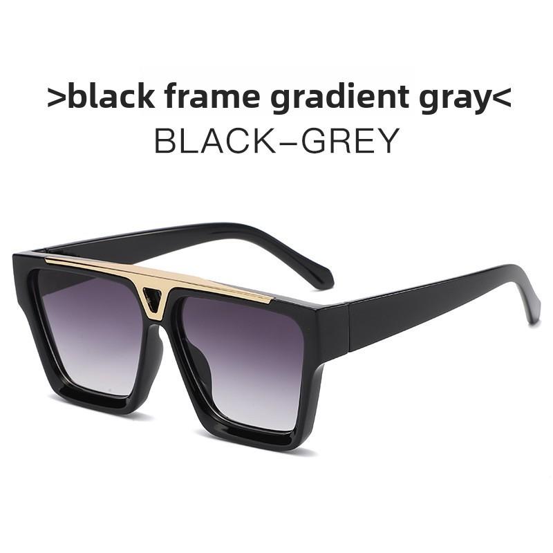 Millionaire Sunglasses Square Frame Uv400 Polarized Fashion For Outings BlackGradientGray