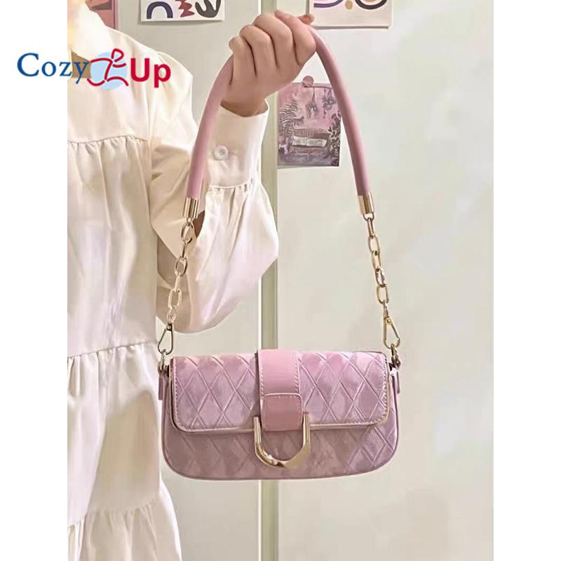 

Маленькая квадратная сумка с цепочкой Cozy Up, сумка через плечо на одно плечо, модная и универсальная сумка под мышками 21x11x5cm розовый