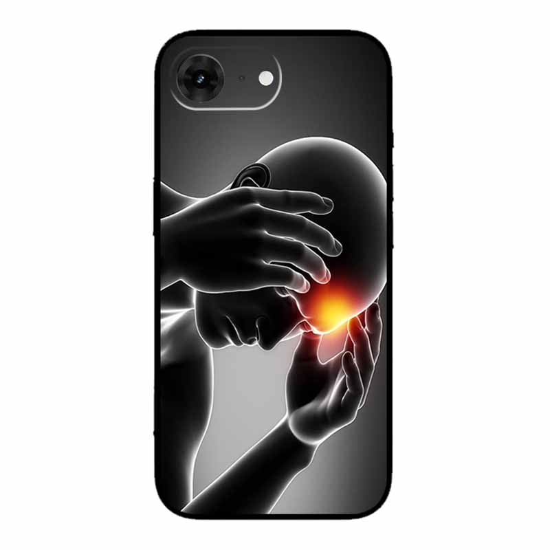 For iPhone 16e 2025 Case 16 E Coque Flowers Black Silicone Soft Back Cover Case For iPhone 16e Phone Cases 6.1" Funda Shockproof