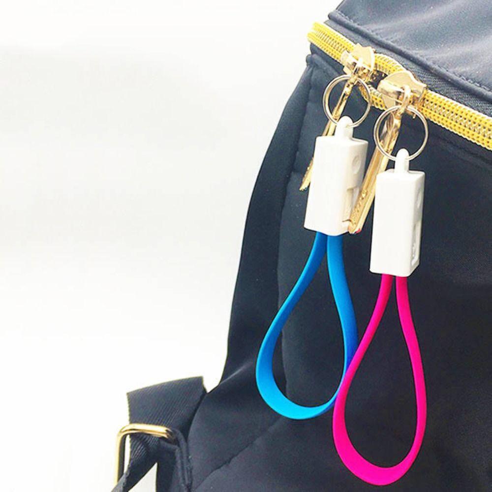 Type C Keychain USB Cable Keychain Lanyard Design Mini Key Chain Charger Cord   Phone Accessories