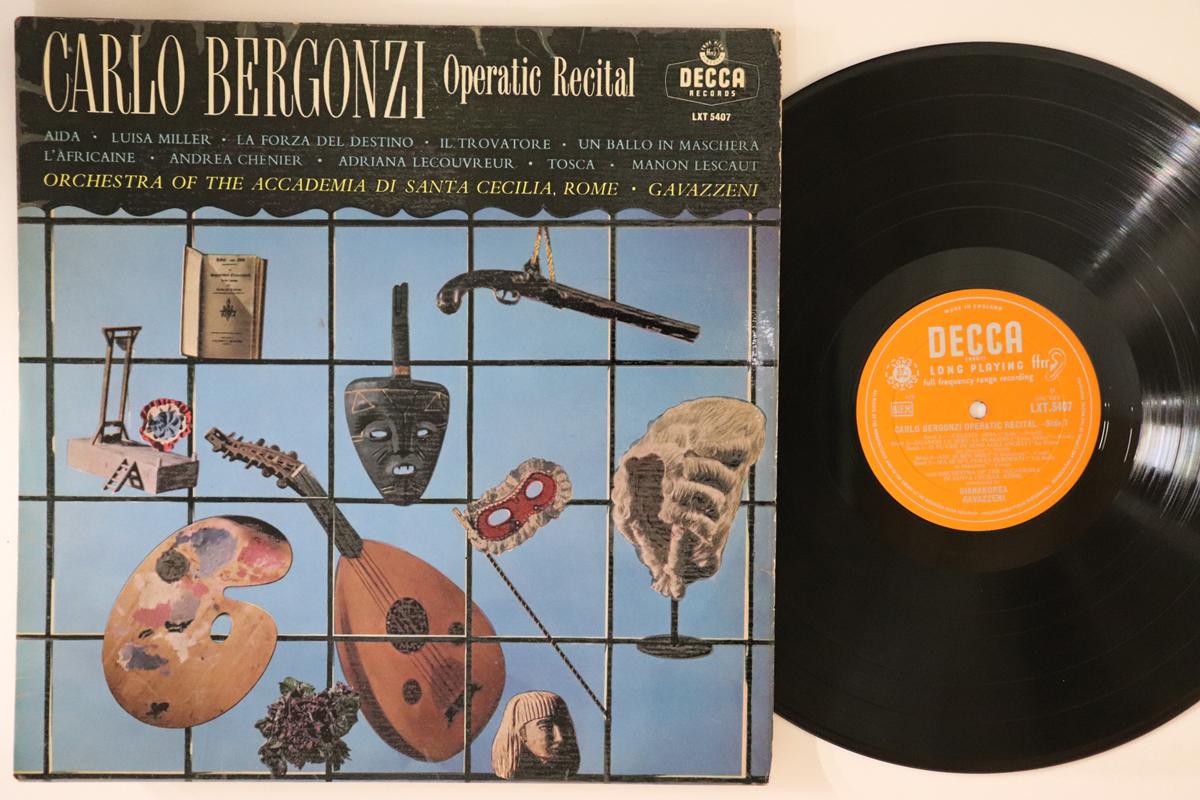

LP Record CARLO BERGONZI - Operatic Recital LXT5407 DECCA 1958 UK Classical Used
