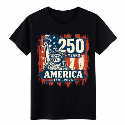 Vintage USA 250th Anniversary T-Shirt-Statue of Liberty Patriotic Graphic Tee