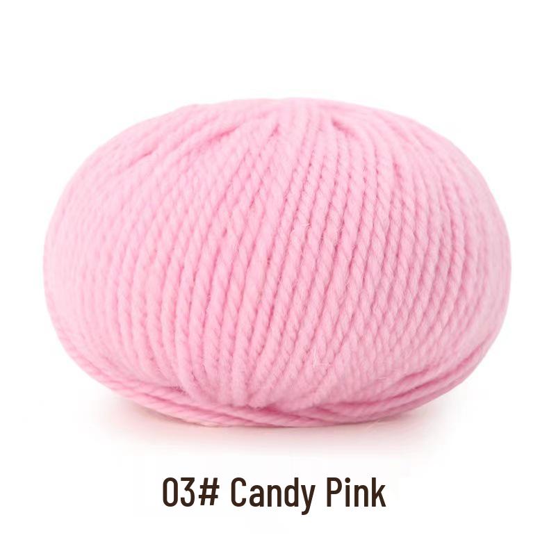Yak Down 3-Strand Wool Yarn for Hand-Knitted Medium-Thick Sweaters, Cardigans, Scarves, and Hats