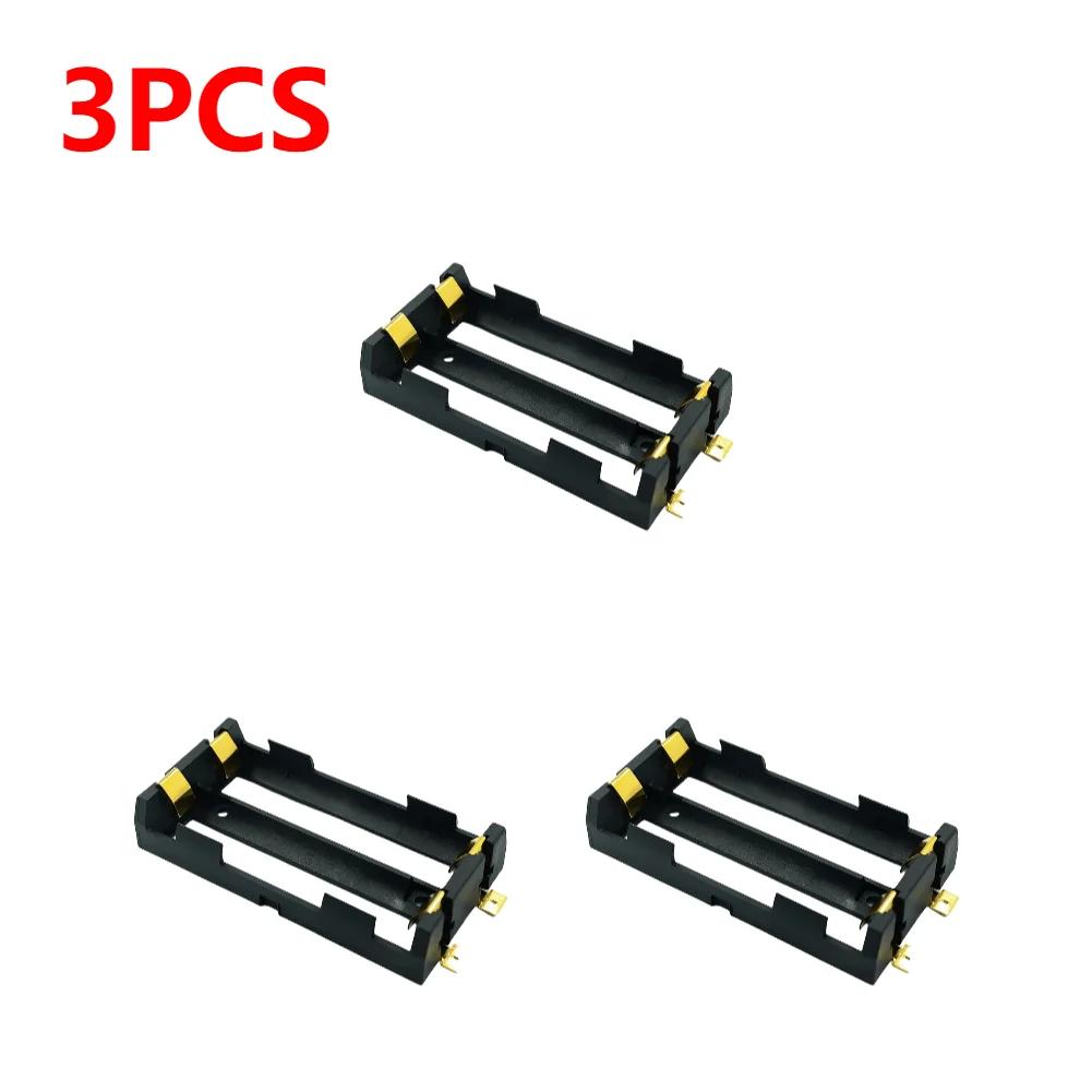 1-10pcs 18650 SMT Battery Holder 18650 SMD Battery Box With Bronze Pins Rechargeable Battery Holder Clip Storage Case Power Bank