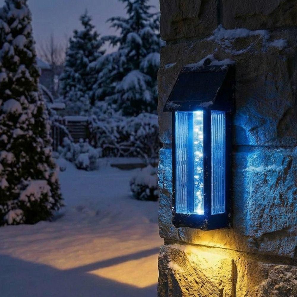 Waterproof Solar Wall Light Ultra Bright Wireless Outdoor Working Light Multifunctional Colorful Light Motion Sensor Wall Lamp