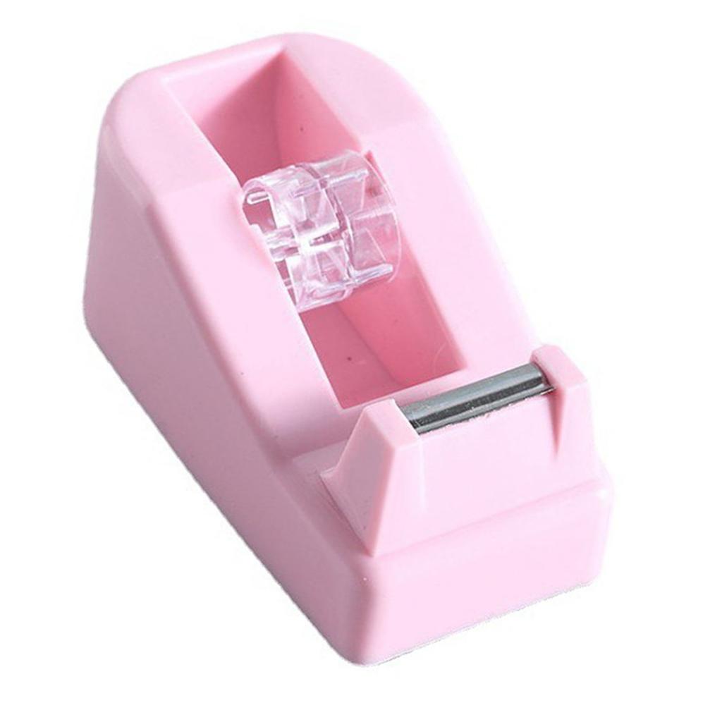 Desktop Tape Dispenser 0.79in Shaft Diameter Easy Operation Sturdy Plastic Gift Wrapping Tape Cutter for Family Office