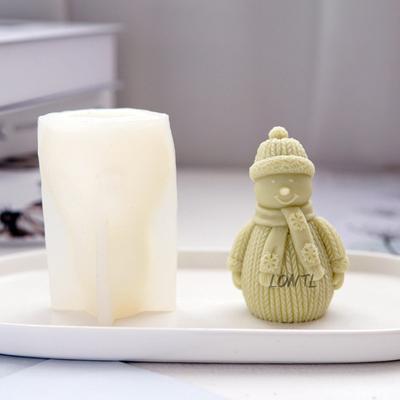 Vlněný šátek Sněhulák Silikonová forma na svíčku Domácí vánoční řemesla Sněhulák Pryskyřice Sádra DIY Mýdlo