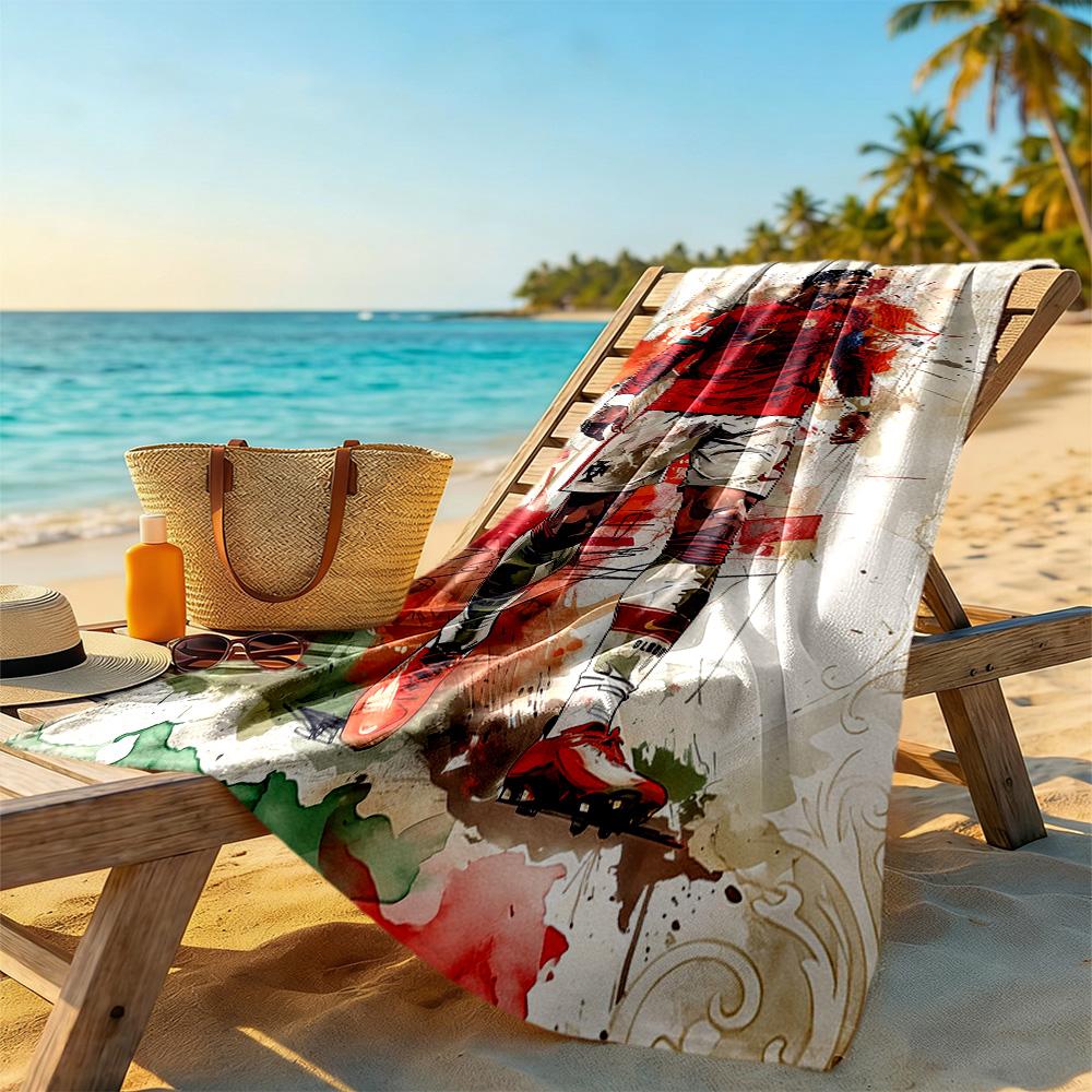 Cristiano Ronaldo Beach Towel Quick-Dry Soft Microfiber Comfortable Lightweight Perfect for Traveling Yoga Camping and Swimming