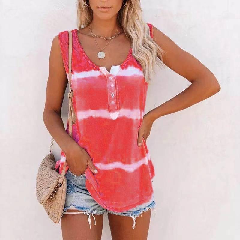 IHUASU Damen Mode Lässige U-Ausschnitt Ärmellose Blusen & Hemden
