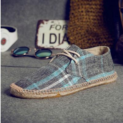 Nya Herr Nationell Stil Andningsbara Snörning Casual Kanvas Hampa Innersula Fiskare Lätta Skor Herr Espadriller Plattor Skor Sneakerser
