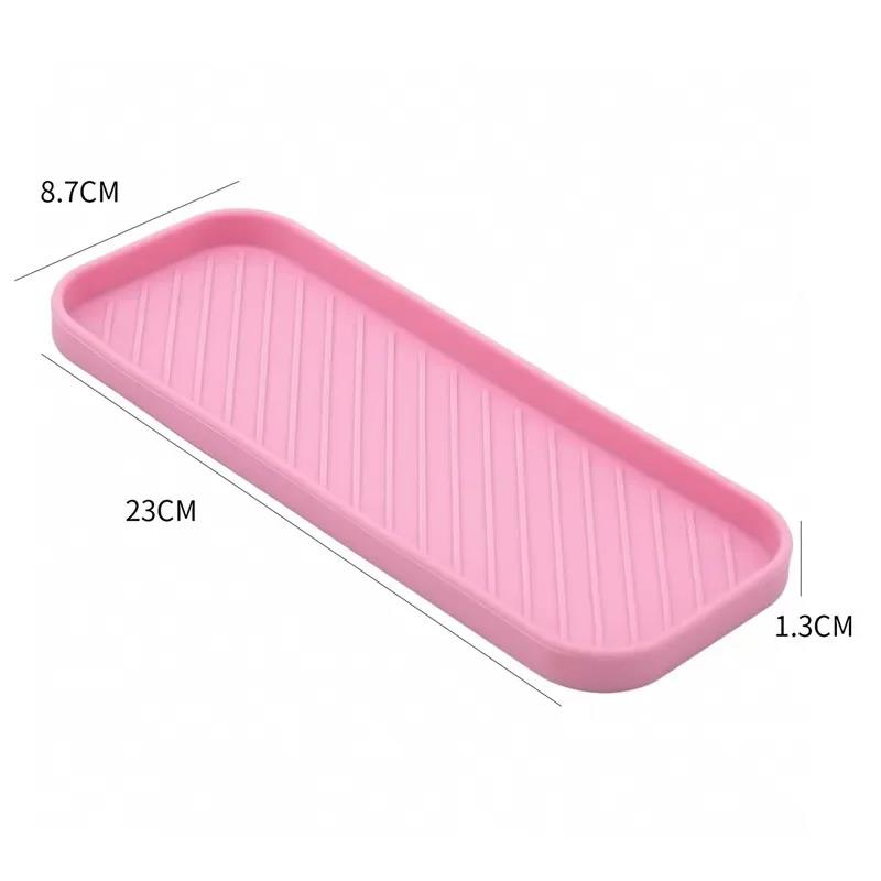 Silicone Drain Tray For Tableware Water Cup Fruit Vegetable Kitchen Sink Organizer Storage Sponge Holder Soap Dispenser