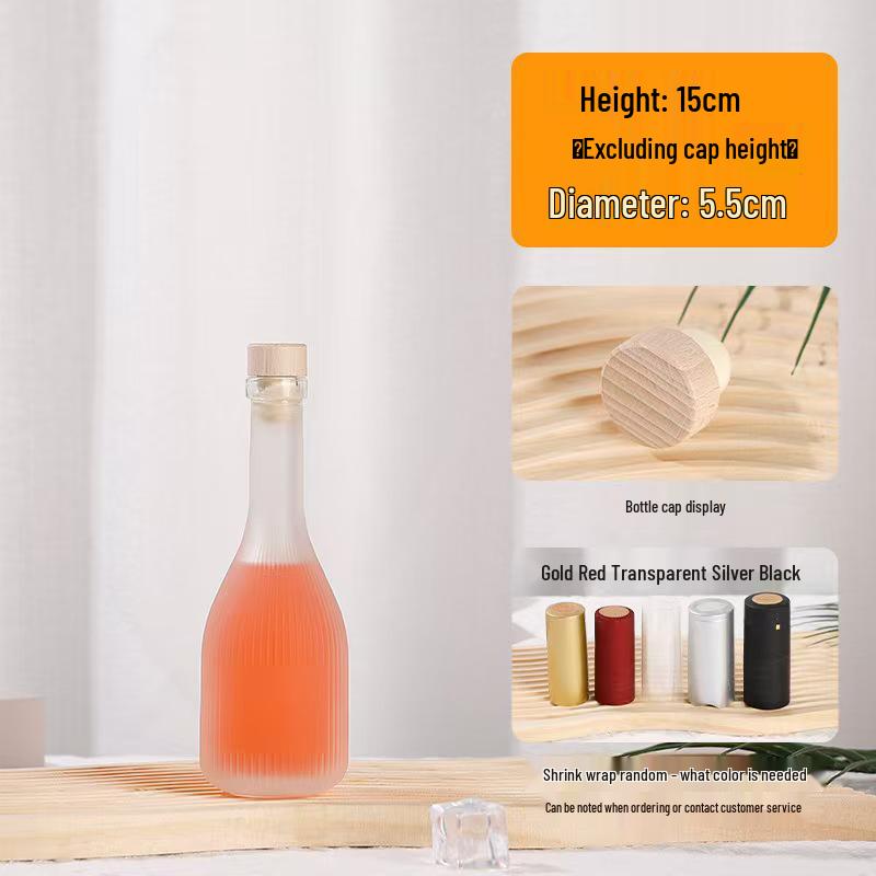 Elegant Vertical Stripe Glass Bottles for Wine & Juice