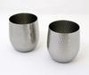 Asahi TSUBAME SUSCUP Hammered Rock Cup, 340ml, Set of 2, Gift Packaging