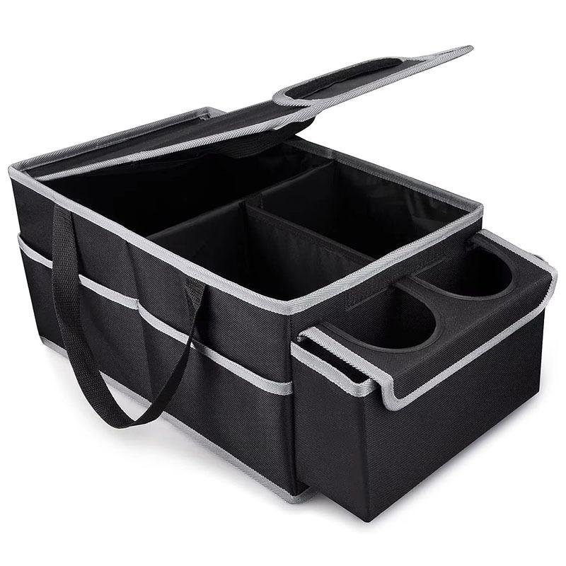 

Multi-compartment Foldable Car Seat Organizer Universal Backseat Storage Bag for Auto Interior and Trunk Organization чёрный