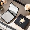 Compact Double-Sided Folding Makeup Mirror - Portable and Stylish for Students