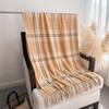 Korean Version of the Atmosphere Plaid Autumn and Winter Warm Cold Scarf Shawl Commuting Versatile Couple Tassel Imitation Cashmere Scarf
