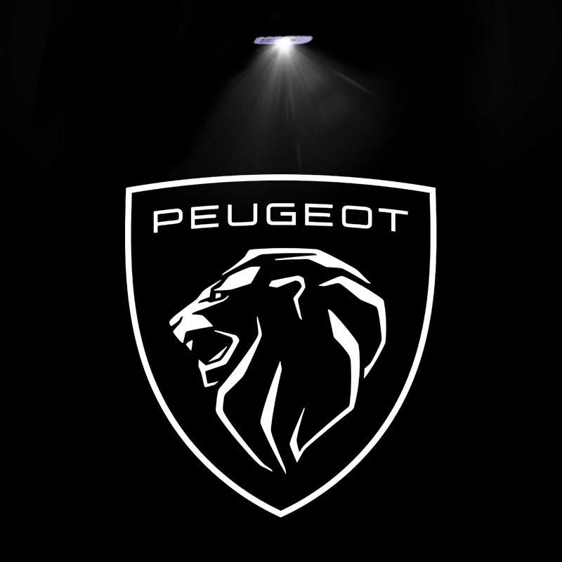 

2026 Hot Car Sticker 2Pcs Car Door Led Welcome Lights Logo Laser Projector For Peugeot RCZ 407 2004 2005 2006 2007 2008 2009 201
