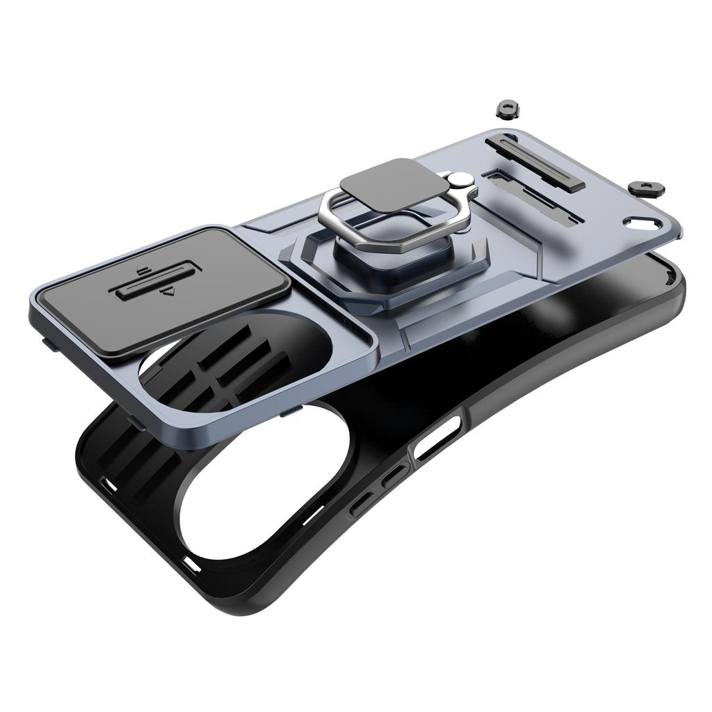 For Huawei nova 14 5G Case PC+TPU Kickstand Phone Protector with Lens Cover