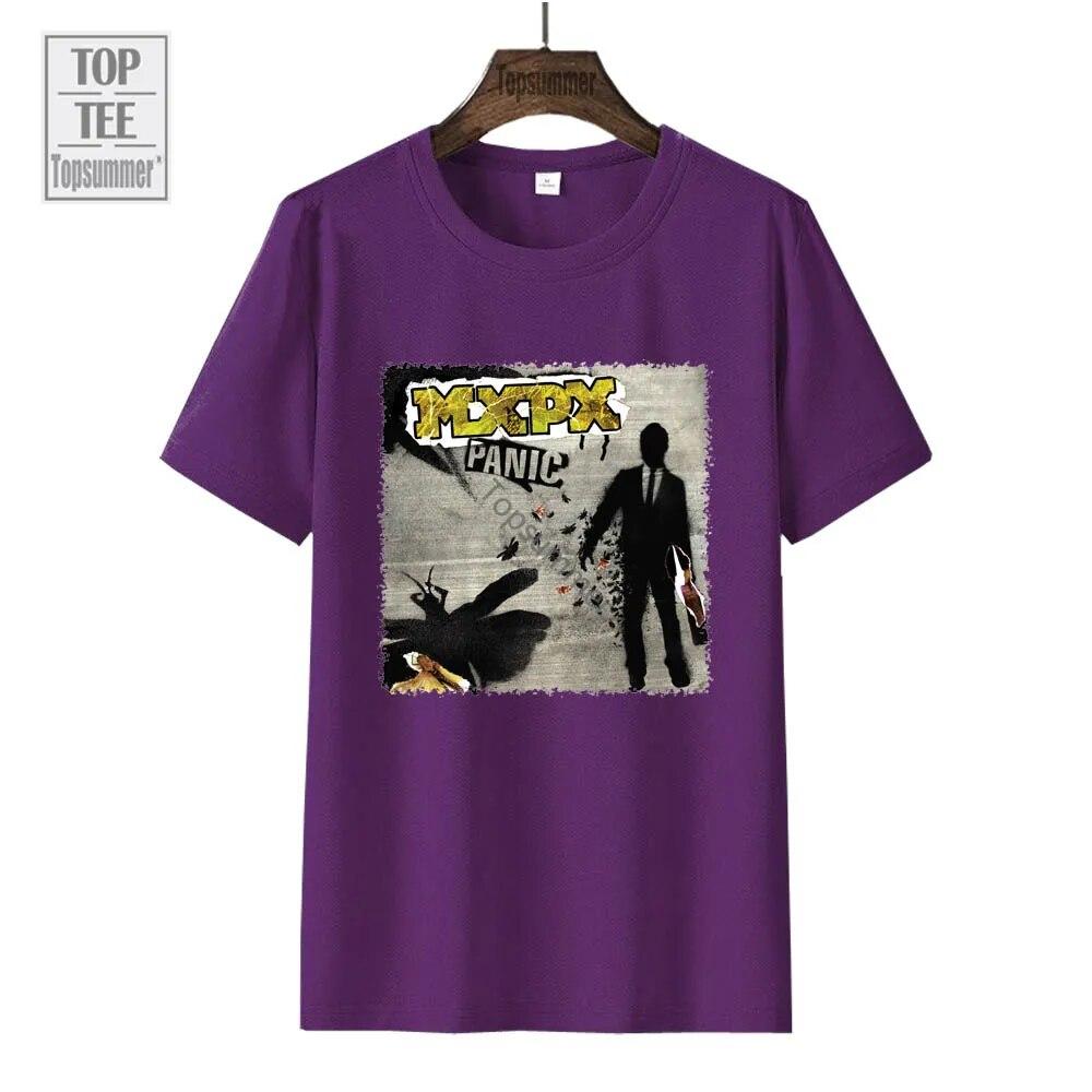 Panic Album Tričko MxPx Tour Tričko Žena Pop Móda Černé Tričko Unisex Oversized Topy Trička