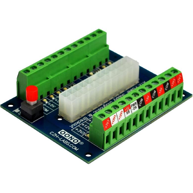 24/20-Pin ATX DC Power Supply Diagnostic/Breakout Board Module