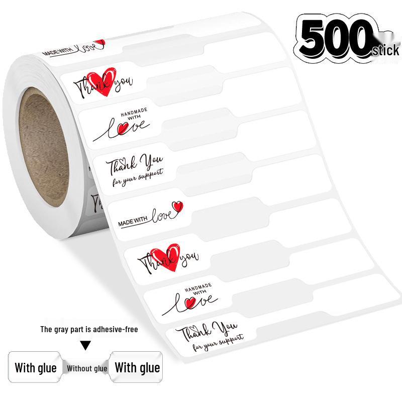 Handwritten Self-Adhesive Natural Kraft Jewelry Price Tags