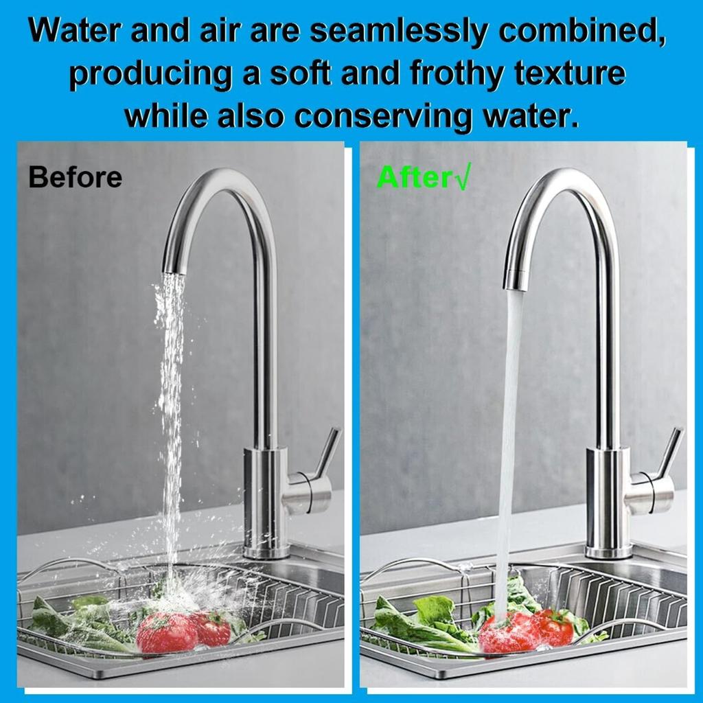 8 Pcs Faucet Aerator Replacement Parts Kitchen Sink Aerator Faucet Filter with Brass Shell Housing 15/16 Inch With Gasket For Kitchen and Bathroom