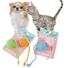 Pet Cotton Rope Toy With Colorful Tail Ball For Cats And Dental Chewing