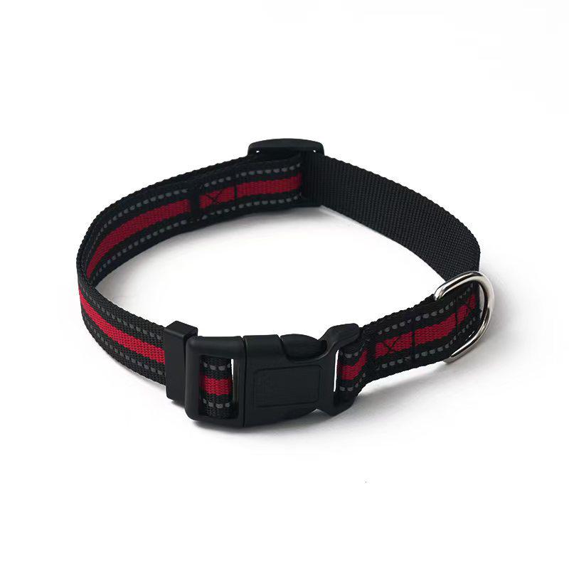 Reflective Adjustable Dog Collar for Nighttime Safety, Anti-Lost Design, Suitable for Small and Large Dogs
