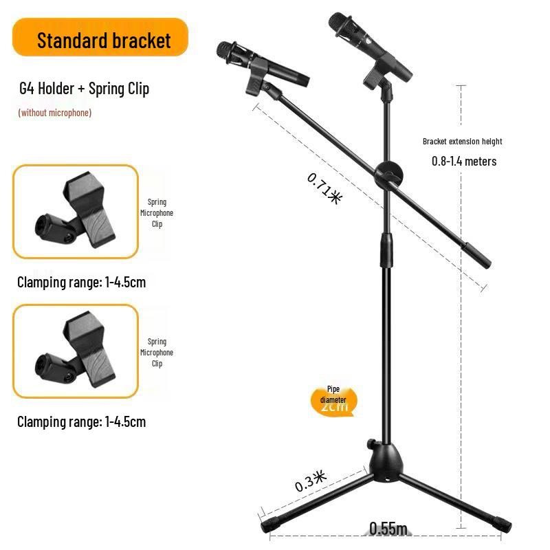 Kids' All-in-One Stage Mic with Folding Tripod for Singing & Streaming