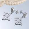 LIKGREAT Stainless Steel Witches Knot Stud Earrings for Women Irish Lucky Celtics Knot Amulet Earring Jewelry Gifts Wholesale